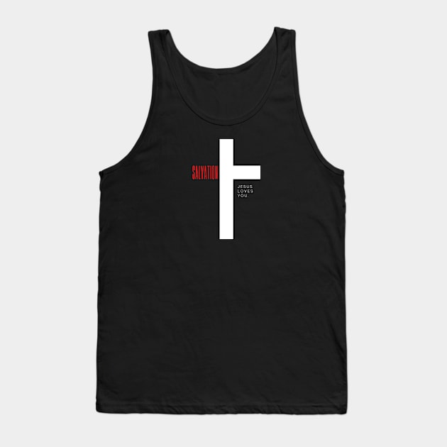 Salvation Jesus Loves You Tank Top by SoccerOrlando